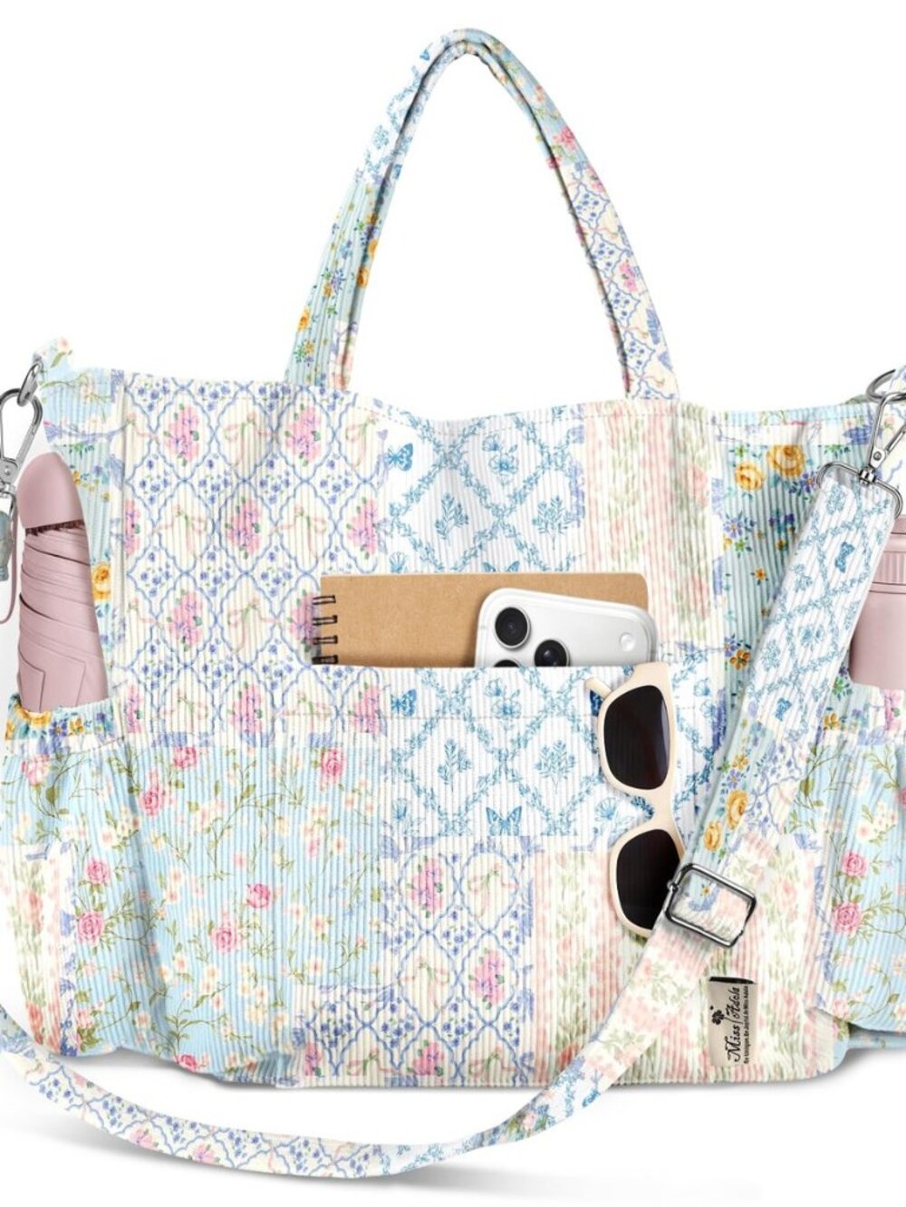 Corduroy Crossbody Tote Bag for Women